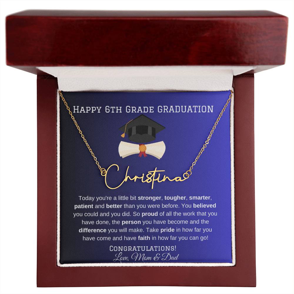 6th Grade Graduation Necklace Gift-[Heartfelt Family Gift]