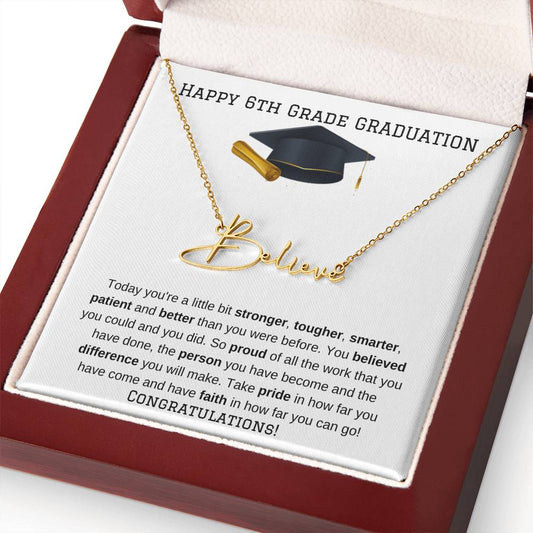6th Grade Graduation Name Necklace