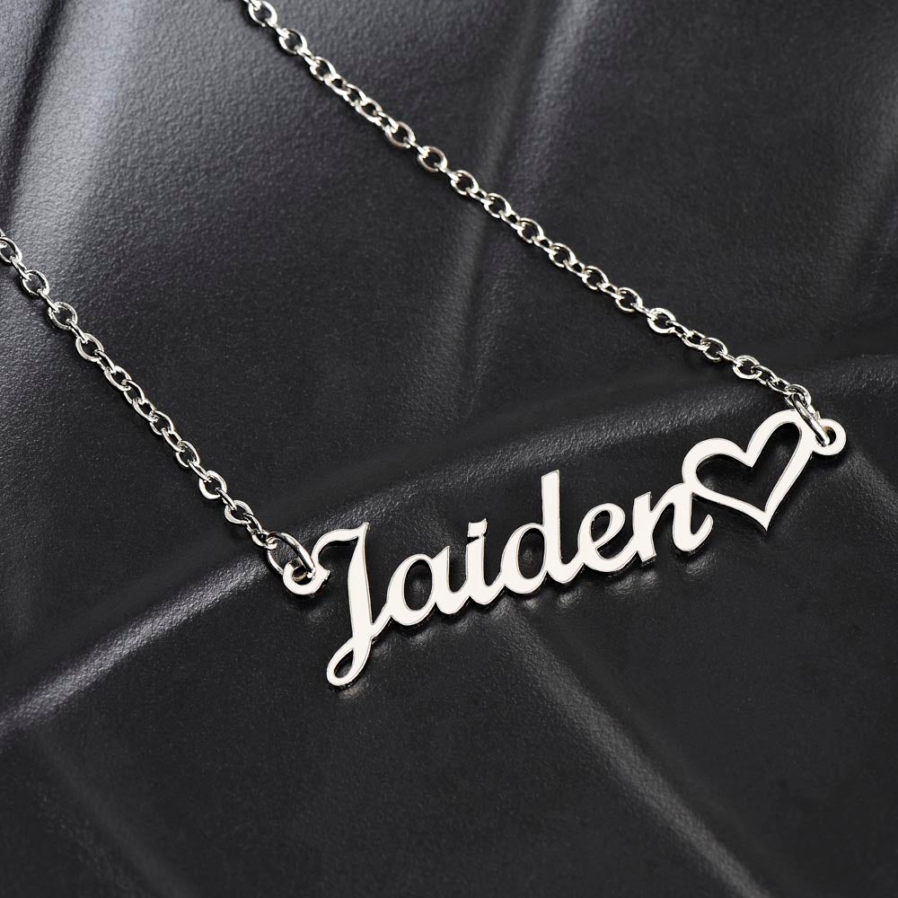 Santa and Reindeer Christmas Name Necklace for Daughter-[Heartfelt Family Gift]