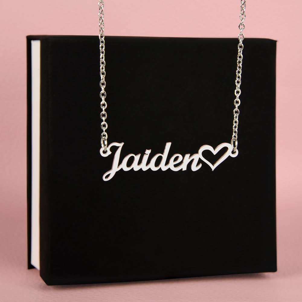 Santa and Reindeer Christmas Name Necklace for Daughter-[Heartfelt Family Gift]