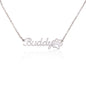 Paw Print Name Plate Necklace