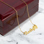 Paw Print Pet Name Necklace for Dog Cat Owner