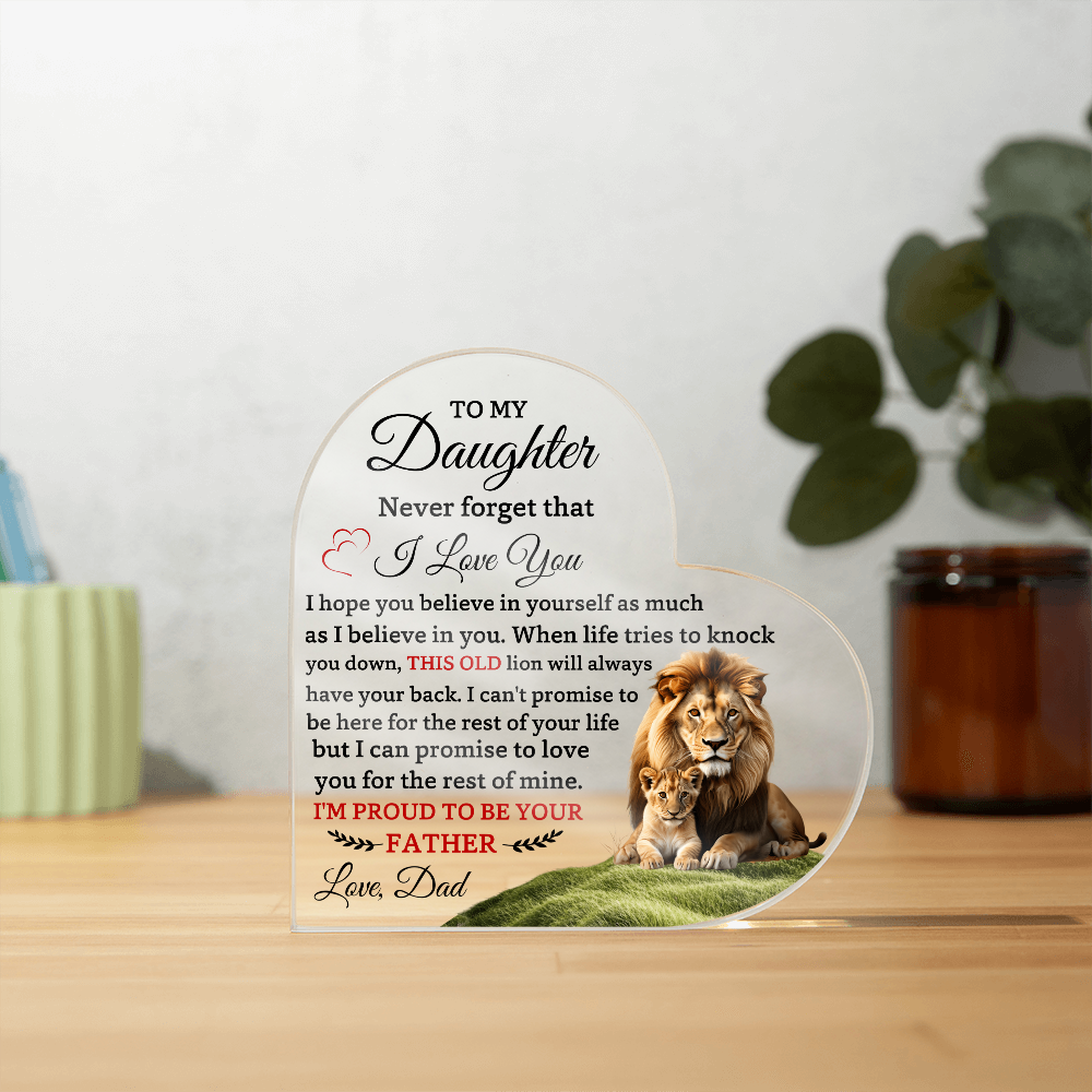 Daughter Heart Plaque Gift from Dad