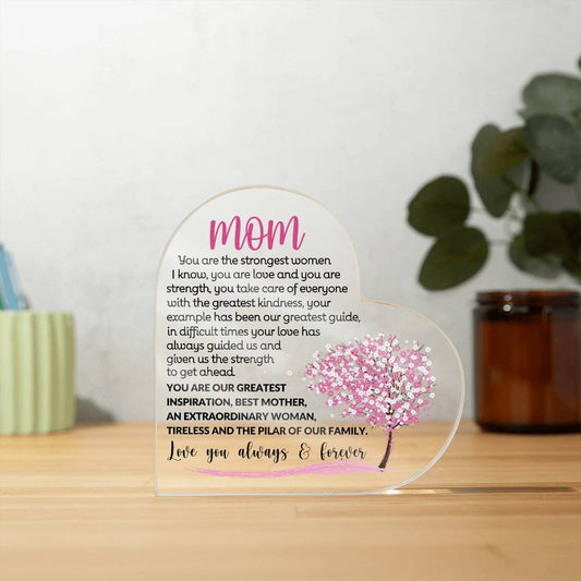 Mom Heart Acrylic Gift-[Heartfelt Family Gift]