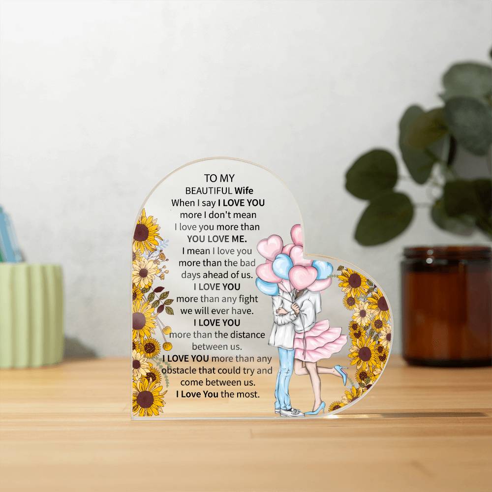 To My Wife Acrylic Plaque Gift-[Heartfelt Family Gift]