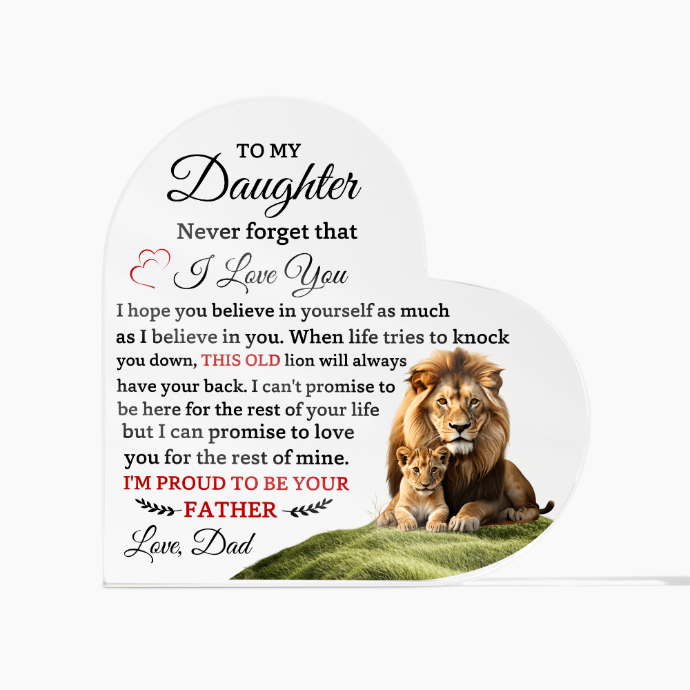 Daughter Heart Plaque Gift from Dad