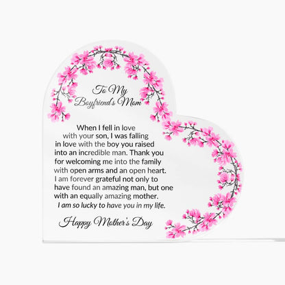 Mothers Day Plaque for Boyfriends Mom-[Heartfelt Family Gift]