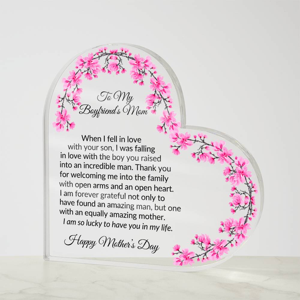 Mothers Day Plaque for Boyfriends Mom-[Heartfelt Family Gift]