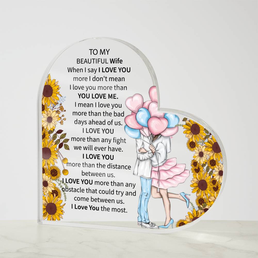 To My Wife Acrylic Plaque Gift-[Heartfelt Family Gift]