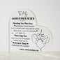 To My Gorgeous Wife Meeting You Was Fate Acrylic Heart-[Heartfelt Family Gift]