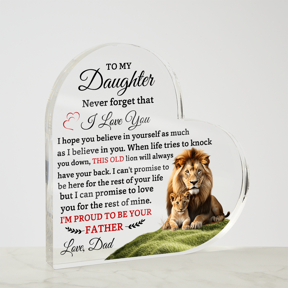 Daughter Heart Plaque Gift from Dad