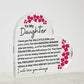 Monogrammed Daughter Acrylic Heart Plaque - Perfect Gift for Her-[Heartfelt Family Gift]