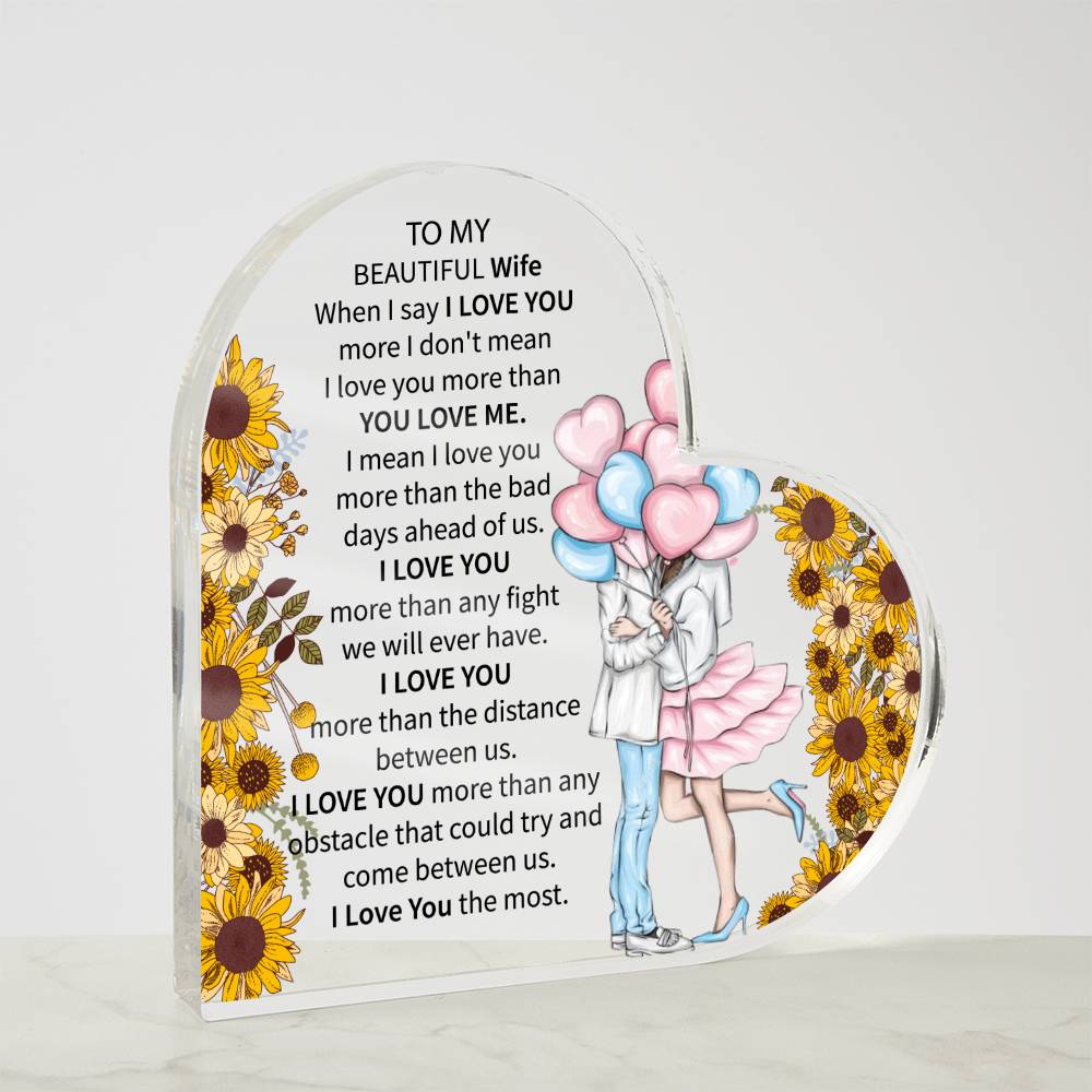 To My Wife Acrylic Plaque Gift-[Heartfelt Family Gift]
