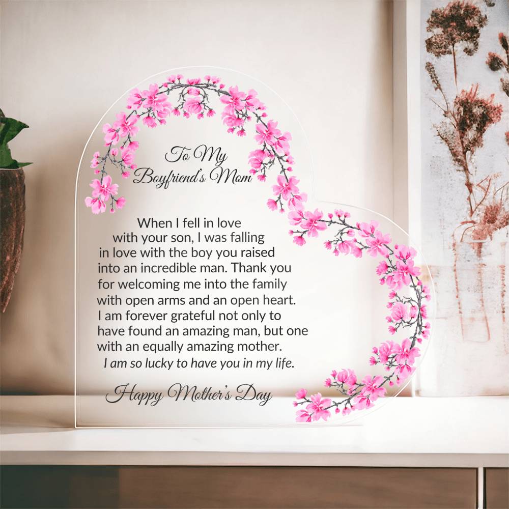 Mothers Day Plaque for Boyfriends Mom-[Heartfelt Family Gift]