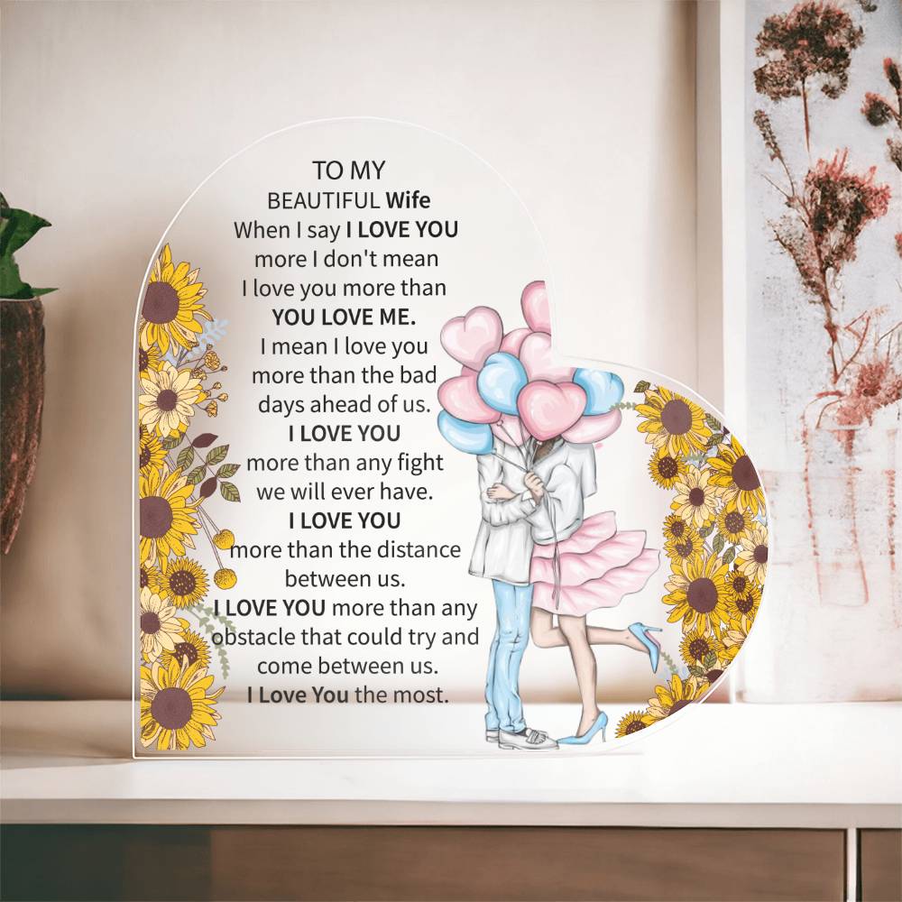 To My Wife Acrylic Plaque Gift-[Heartfelt Family Gift]