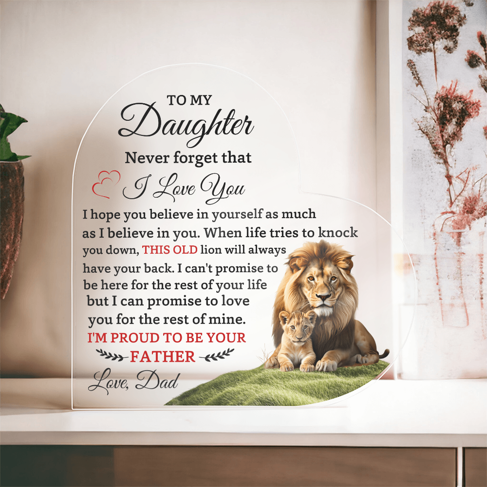 Daughter Heart Plaque Gift from Dad