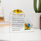 Daughter Be A Sunflower Acrylic Heart Plaque-[Heartfelt Family Gift]
