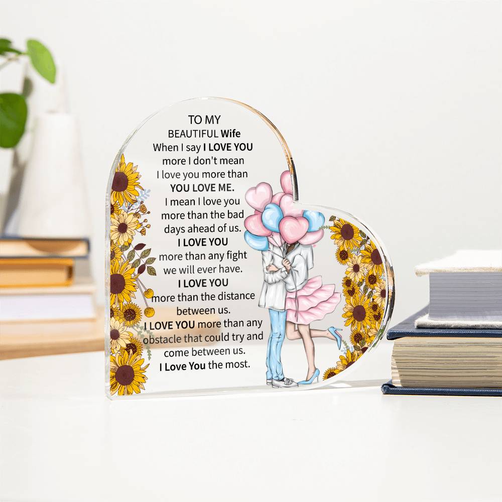 To My Wife Acrylic Plaque Gift-[Heartfelt Family Gift]