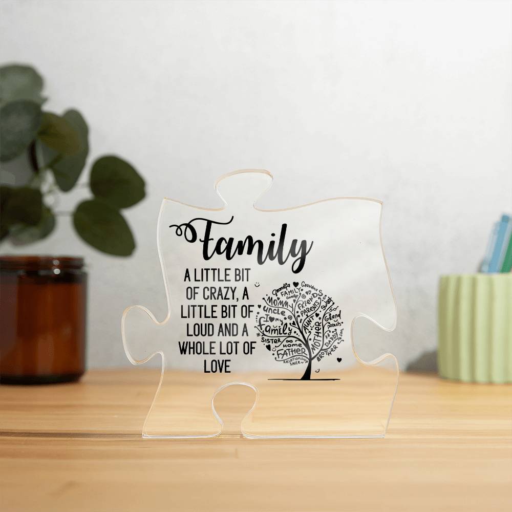 Family Puzzle Piece Acrylic Plaque-[Heartfelt Family Gift]