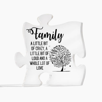 Family Puzzle Piece Acrylic Plaque-[Heartfelt Family Gift]