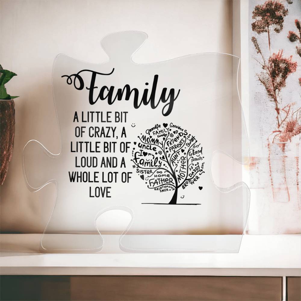 Family Puzzle Piece Acrylic Plaque-[Heartfelt Family Gift]