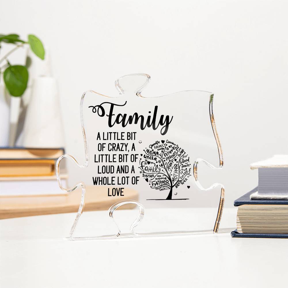 Family Puzzle Piece Acrylic Plaque-[Heartfelt Family Gift]