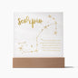 Scorpio Lighted Acrylic Plaque-[Heartfelt Family Gift]