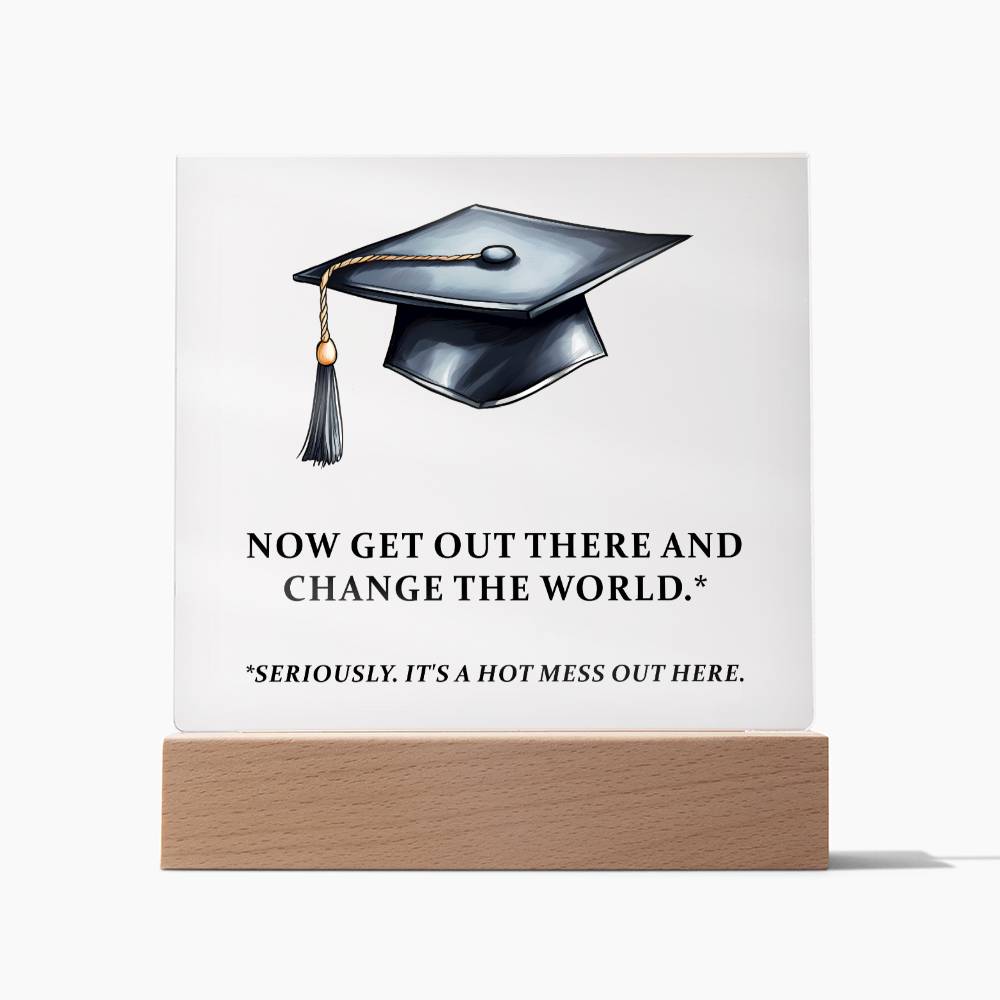 Funny Graduation Plaque Gift-[Heartfelt Family Gift]