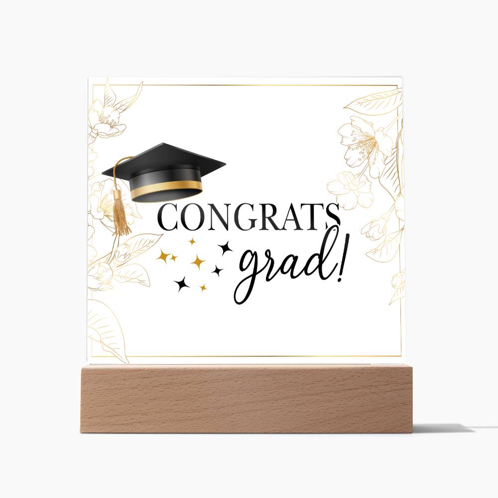 Congrats grad! Graduation Plaque Gift Party Decor-[Heartfelt Family Gift]