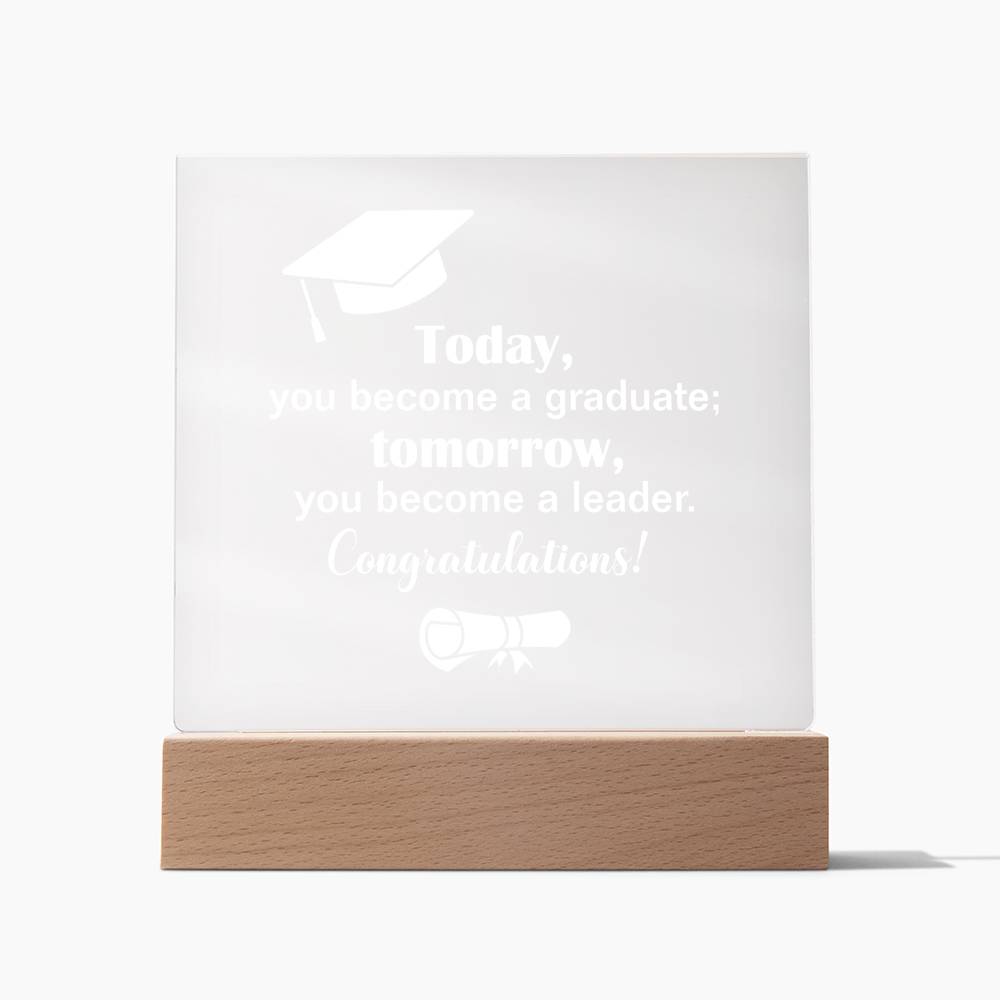 Leader Graduation Plaque Gift-[Heartfelt Family Gift]