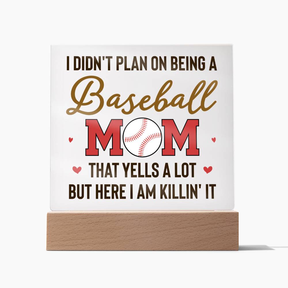 Baseball Mom Acrylic Plaque-[Heartfelt Family Gift]