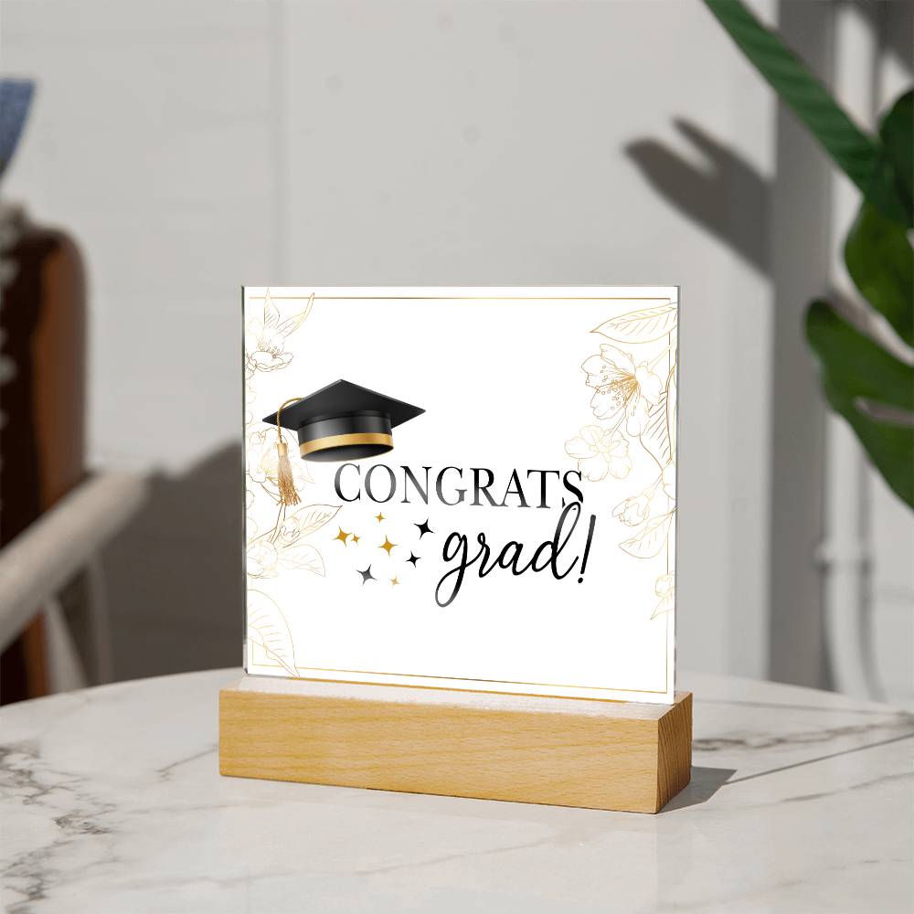 Congrats grad! Graduation Plaque Gift Party Decor-[Heartfelt Family Gift]