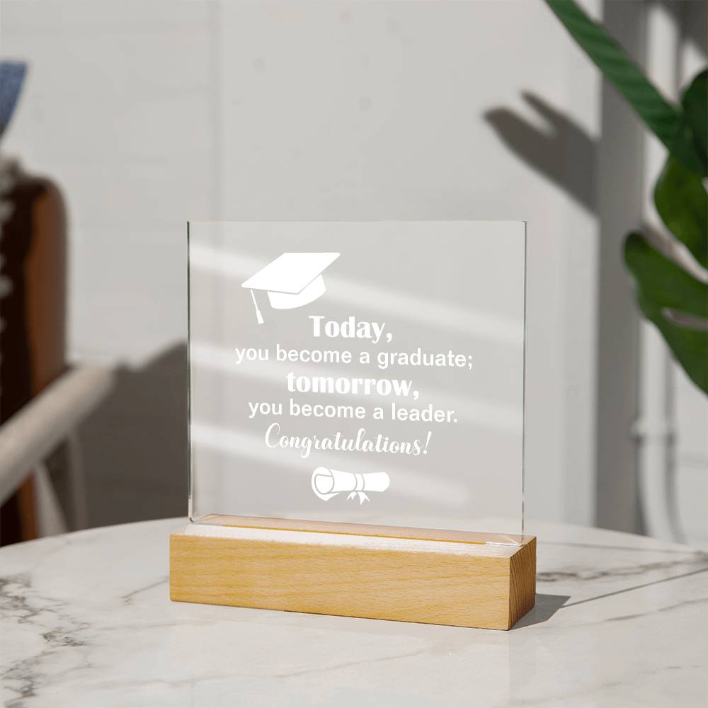Leader Graduation Plaque Gift-[Heartfelt Family Gift]