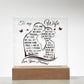 To My Wife Lighted Acrylic Plaque-[Heartfelt Family Gift]
