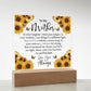 To My Mother Sunflower Acrylic Gift-[Heartfelt Family Gift]