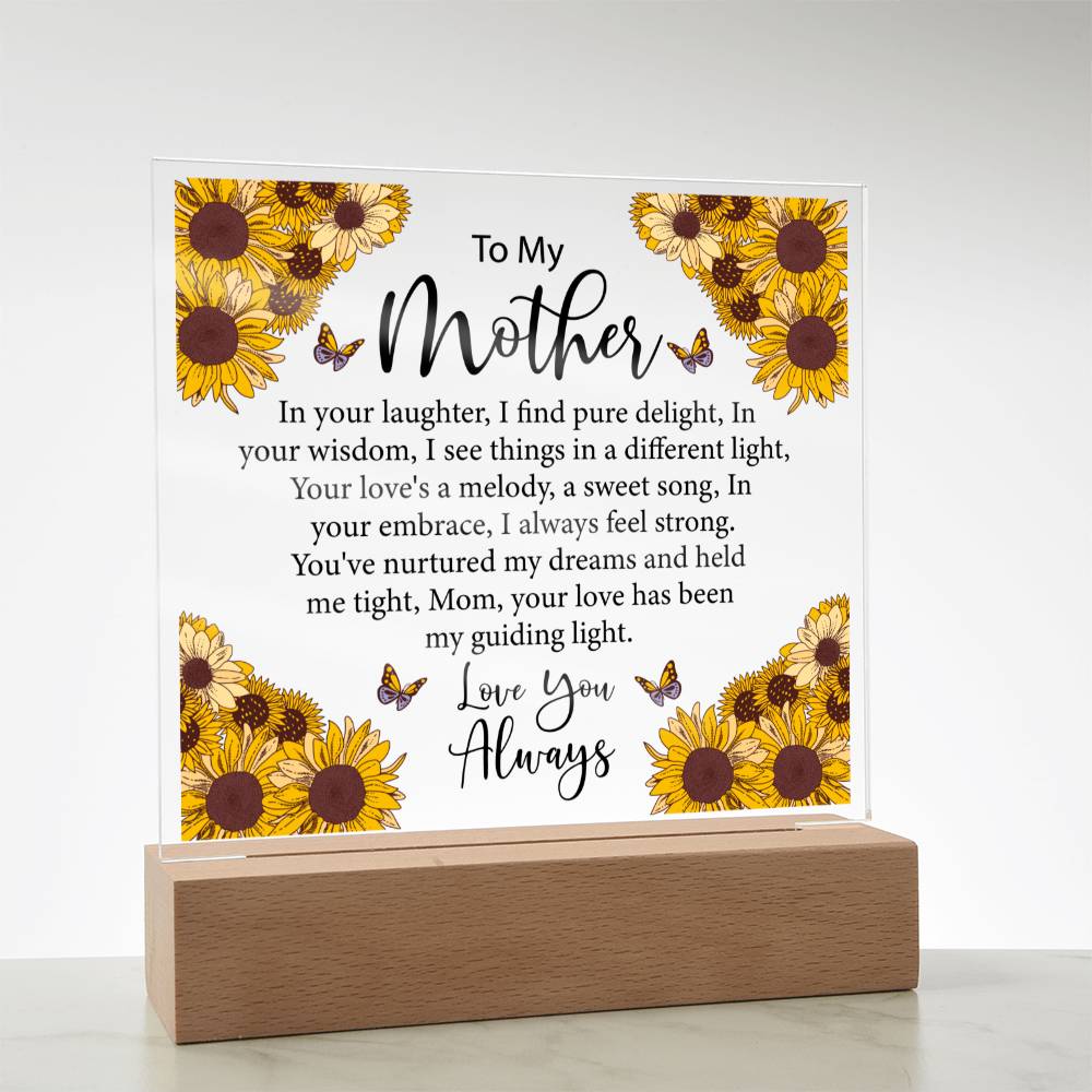 To My Mother Sunflower Acrylic Gift-[Heartfelt Family Gift]