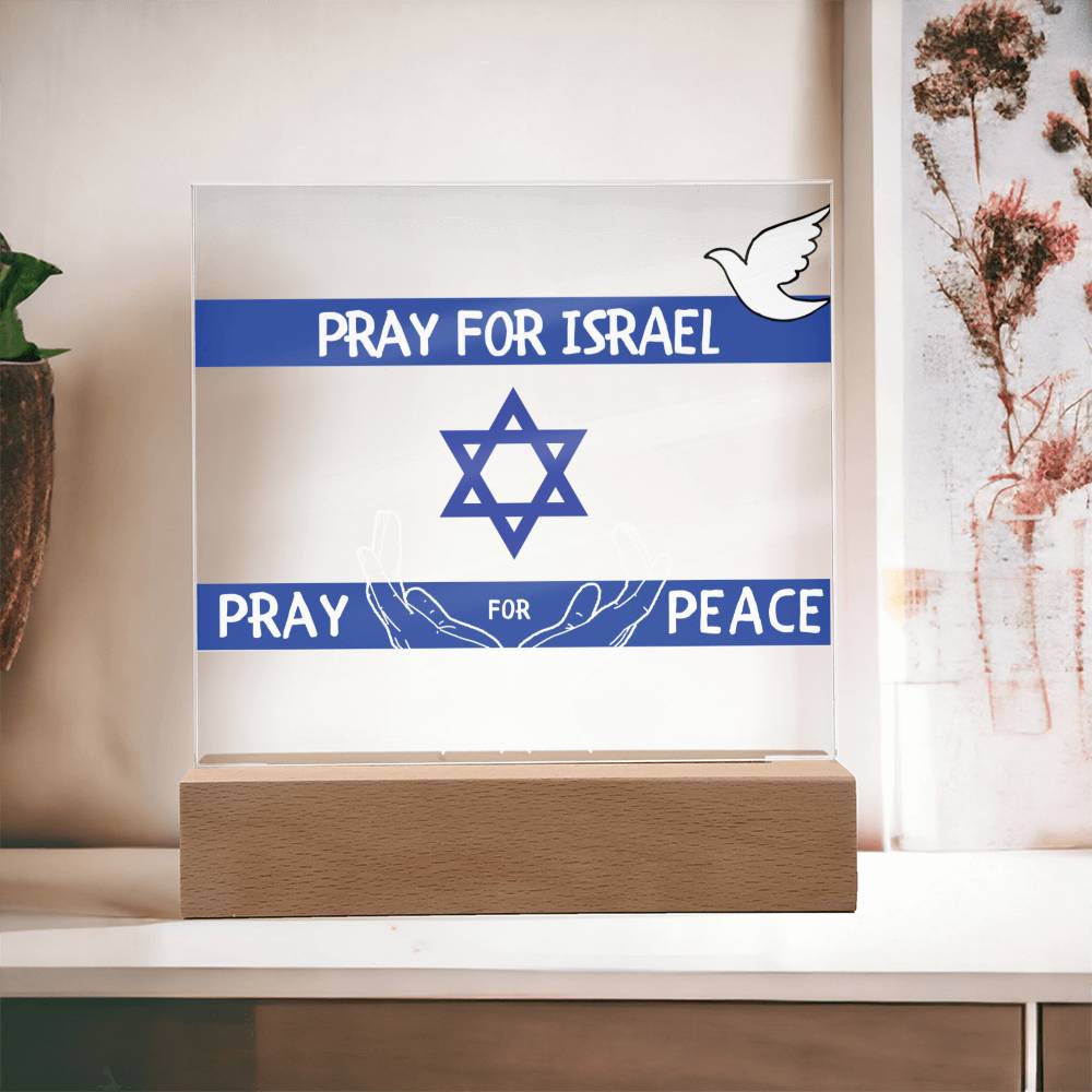 Pray for Israel Israel Strong LED Sign-[Heartfelt Family Gift]