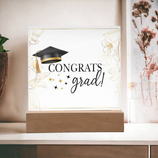 Congrats grad! Graduation Plaque Gift Party Decor-[Heartfelt Family Gift]