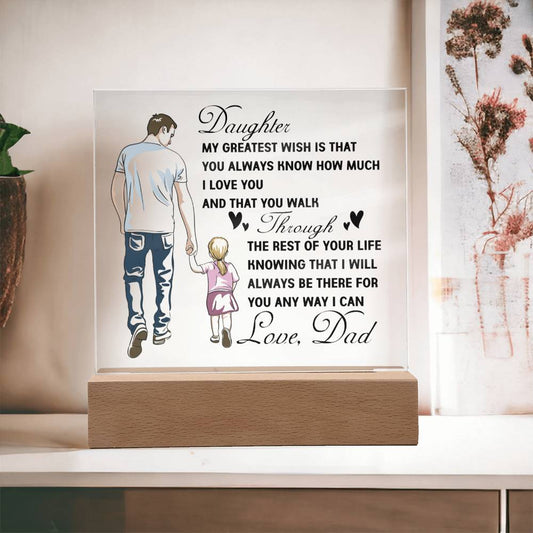 To My Daughter Acrylic Gift from Dad-[Heartfelt Family Gift]