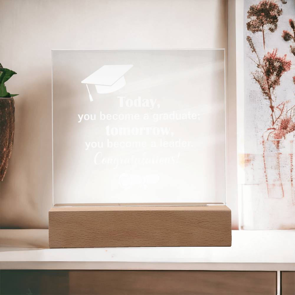 Leader Graduation Plaque Gift-[Heartfelt Family Gift]