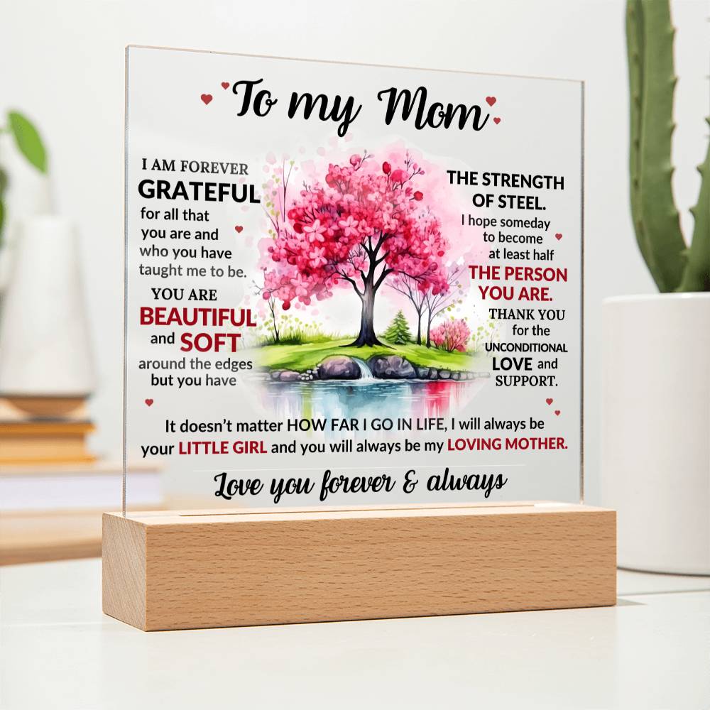 Mom Acrylic LED Plaque Gift-[Heartfelt Family Gift]