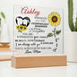 Personalized Name Sunflower Acrylic For Daughter-[Heartfelt Family Gift]