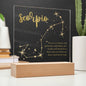 Scorpio Lighted Acrylic Plaque-[Heartfelt Family Gift]