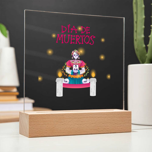Dia De Muertos Lighted Plaque-[Heartfelt Family Gift]