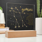 Gemini Lighted Acrylic Plaque-[Heartfelt Family Gift]