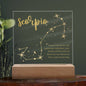 Scorpio Lighted Acrylic Plaque-[Heartfelt Family Gift]