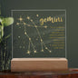 Gemini Lighted Acrylic Plaque-[Heartfelt Family Gift]