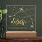 Aries Lighted Acrylic Plaque-[Heartfelt Family Gift]