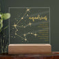 Aquarius Lighted Acrylic Plaque-[Heartfelt Family Gift]
