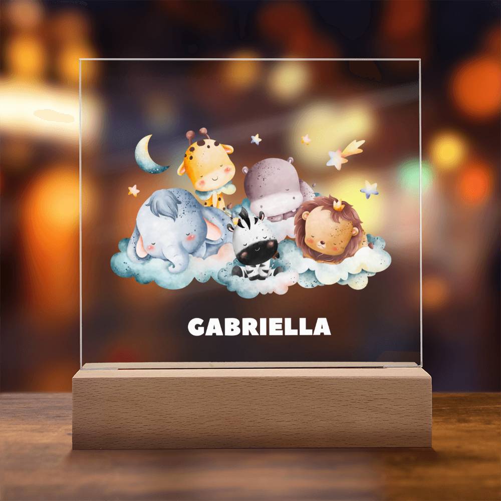 Safari Night Light Lighted Acrylic-[Heartfelt Family Gift]